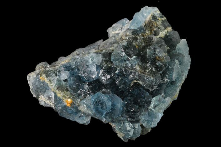Stepped Blue Fluorite Crystal Cluster - China #138078
